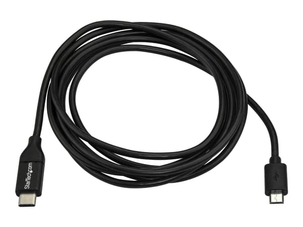 StarTech.com USB C to Micro USB Cable 2m 6ft - USB-C to Micro USB Charge Cable - USB 2.0 Type C to Micro B - Thunderbolt 3 Compatible (USB2CUB2M) - U