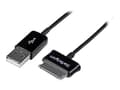 Miniatyrbilde 1 av 5: StarTech.com USB2SDC2M mobiltelefonkabel Sort 2 m USB A Samsung 30-pin