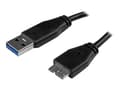 Miniatyrbilde 1 av 5: StarTech.com USB3AUB2MS USB-kabel 2 m USB 3.2 Gen 1 (3.1 Gen 1) USB A Micro-USB B Sort