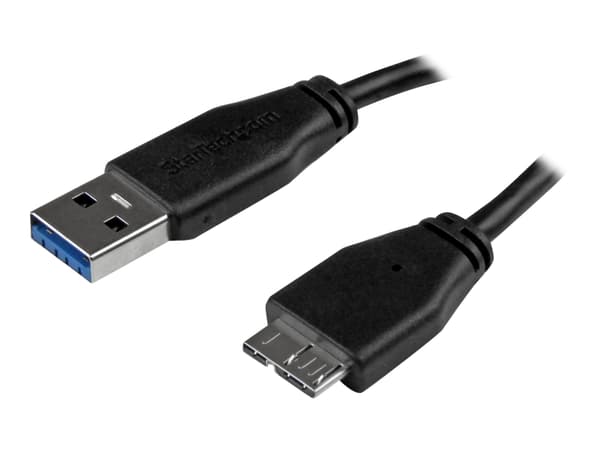 StarTech.com USB3AUB2MS USB-kabel 2 m USB 3.2 Gen 1 (3.1 Gen 1) USB A Micro-USB B Sort
