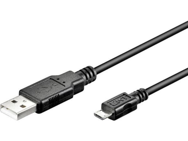 Goobay USB micro-B 100, 1m, 1 m, Micro-USB B, USB A, Hanstik/Hanstik, Lajittelu