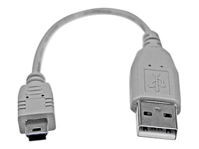 StarTech.com USB2HABM6IN USB-kabel 0,152 m USB 2.0 USB A Mini-USB B Grå