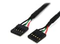 Miniatyrbilde 3 av 5: StarTech.com 24in Internal 5 pin USB IDC Motherboard Header Cable F/F - USB cable - 5 pin IDC (F) to 5 pin IDC (F) - USB 2.0 - 2 ft - black - USBINT5