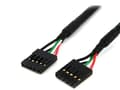 Miniatyrbilde 4 av 5: StarTech.com 24in Internal 5 pin USB IDC Motherboard Header Cable F/F - USB cable - 5 pin IDC (F) to 5 pin IDC (F) - USB 2.0 - 2 ft - black - USBINT5