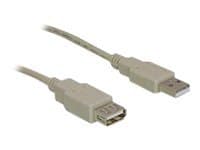 DeLOCK 82239, 1,8 m, USB A, USB A, USB 2.0, Uros/naaras, Valkoinen