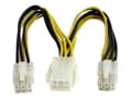 Miniatyrbild 4 av 5: StarTech.com 6in PCI Express Power Splitter Cable - Power splitter - 6 pin PCIe power (M) to 6 pin PCIe power (F) - 5.9 in - yellow - PCIEXSPLIT6 - S