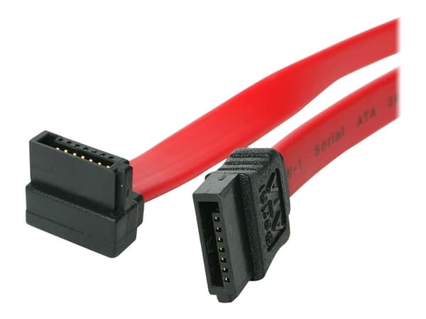 StarTech.com 24in SATA to Right Angle SATA Serial ATA Cable - SATA-kabel - Serial ATA 150/300/600 - SATA (R) till SATA (R) - 61 cm - högervinklad kon
