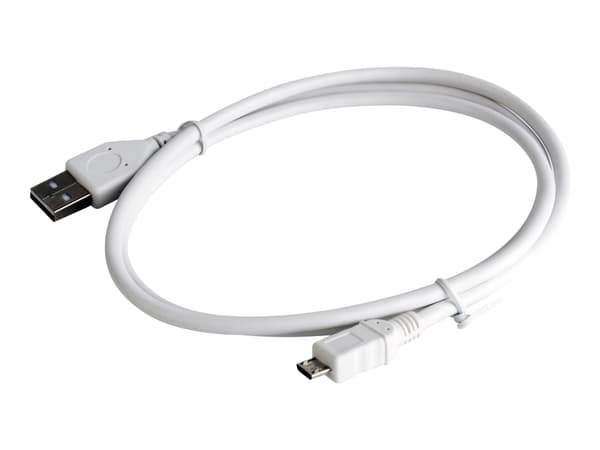 Cablexpert - USB-kabel - mikro-USB typ B (hane) till USB (hane) - 50 cm - formpressad - vit