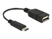 Delock - USB-adapter - 24 pin USB-C (hann) til USB (hunn) - USB 2.0 - 15 cm - svart
