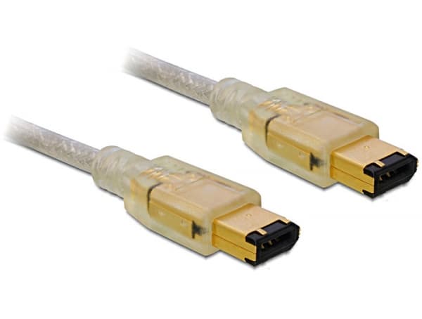 Delock - IEEE 1394-kabel - 6 pin FireWire (hane) till 6 pin FireWire (hane) - 2 m