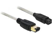 Delock - IEEE 1394-kabel - FireWire 800 (hane) till 6 pin FireWire (hane) - 1 m