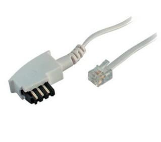 S-Conn 70046-W, 6 m, TAE F, RJ11, Vit, Hanstik