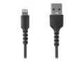 Miniatyrbild 5 av 5: StarTech.com 1m tålig svart USB-A till Blixtkabel - Tungt, robust aramifiber USB typ A till Blixtladdare/synkron strömsladd - Apple MFi-certifierad i