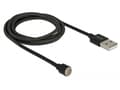 Miniatyrbild 3 av 3: Delock Magnetic - USB-kabel - USB (hane) - 5 V - 2.4 A - 1.1 m - svart