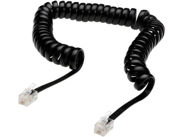 ASSMANN - Telefonkabel - RJ-10 (hane) till RJ-10 (hane) - 4 m - oskärmad - platt - svart