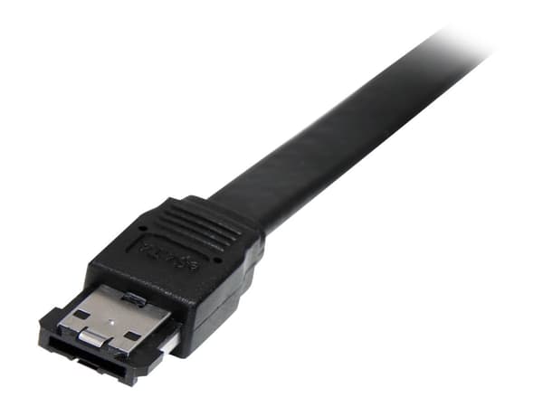 StarTech.com Skyddad extern eSATA-kabel - eSATA-kabel - Serial ATA 150 - eSATA (M) till eSATA (M) - 3 fot - svart - ESATA3 - eSATA-kabel - Serial ATA