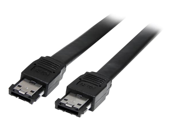 StarTech.com Skyddad extern eSATA-kabel - eSATA-kabel - Serial ATA 150 - eSATA (M) till eSATA (M) - 3 fot - svart - ESATA3 - eSATA-kabel - Serial ATA