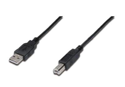 ASSMANN - USB-kabel - USB typ B (hane) till USB (hane) - USB 2.0 - 1 m - formpressad - svart