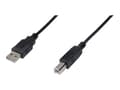 Miniatyrbild 1 av 5: ASSMANN - USB-kabel - USB typ B (hane) till USB (hane) - USB 2.0 - 1 m - formpressad - svart