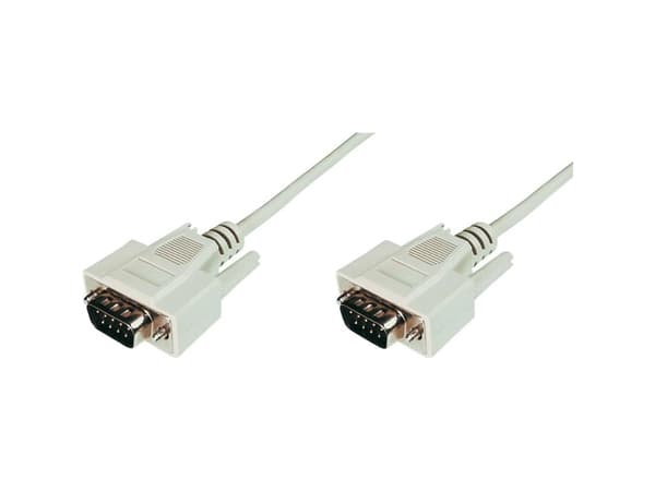 ASSMANN - Seriell kabel - DB-9 (hane) till DB-9 (hane) - 3 m - formpressad, tumskruvar - beige