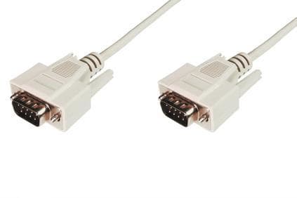 ASSMANN - Seriell kabel - DB-9 (hane) till DB-9 (hane) - 3 m - formpressad, tumskruvar - beige