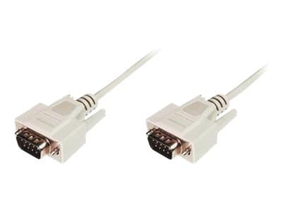 ASSMANN - Seriell kabel - DB-9 (hane) till DB-9 (hane) - 3 m - formpressad, tumskruvar - beige