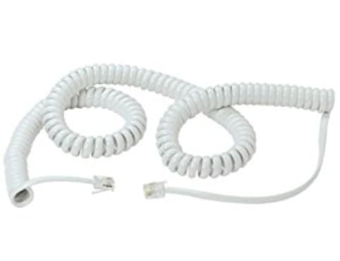 Panasonic PQJA214Y - Håndsettkabel - hvit - for Panasonic KX-T7020, KX-T7020B, KX-T7020E, KX-T7130, KX-T7130-B, KX-T7130-W