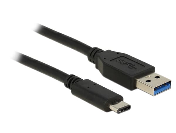 Delock - USB-kabel - 24 pin USB-C (hann) til USB-type A (hann) - USB 3.1 Gen 2 - 1 m - reversibel C-kontakt - svart