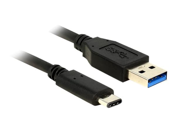 Delock - USB-kabel - 24 pin USB-C (hann) til USB-type A (hann) - USB 3.1 Gen 2 - 1 m - reversibel C-kontakt - svart