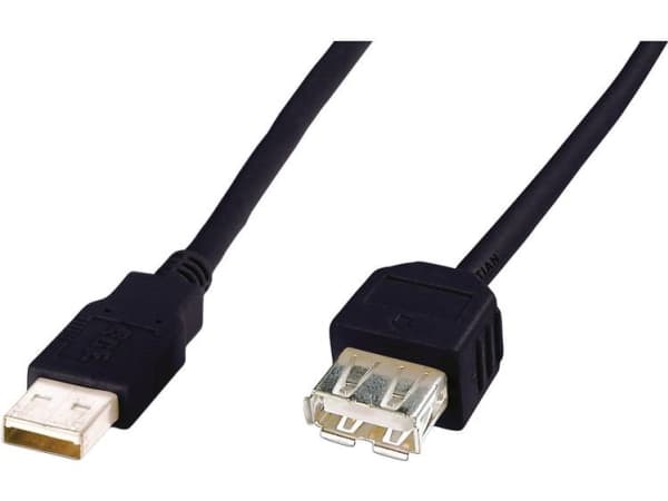 ASSMANN - USB-förlängningskabel - USB (hane) till USB (hona) - USB 2.0 - 3 m - svart