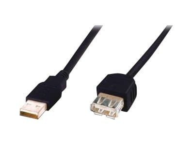 ASSMANN - USB-förlängningskabel - USB (hane) till USB (hona) - USB 2.0 - 3 m - svart
