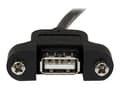Pikkukuva 4 / 5: StarTech.com USBPNLAFAM2 USB-kaapeli 0,6 m USB 2.0 USB A Musta