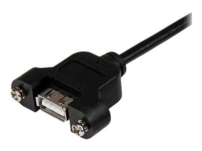 StarTech.com USBPNLAFAM2 USB-kaapeli 0,6 m USB 2.0 USB A Musta