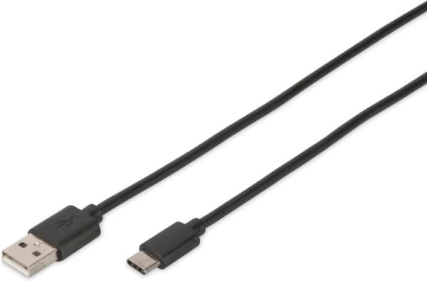 DIGITUS - USB-kabel - 24 pin USB-C (hane) till USB (hane) - USB 2.0 - 1.8 m - formpressad - svart