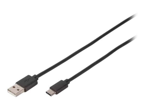 DIGITUS - USB-kabel - 24 pin USB-C (hane) till USB (hane) - USB 2.0 - 1.8 m - formpressad - svart