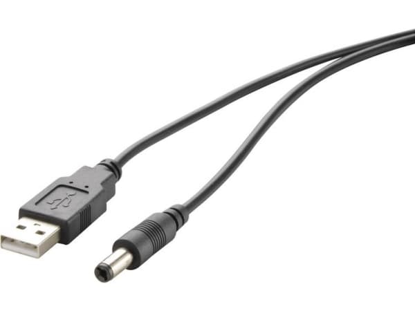 Renkforce RF-4079664, 1 m, USB, DC 5.5 mm, 5 V, 0.5 A