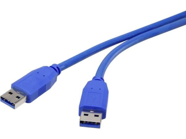 Renkforce RF-4369443, 0,5 m, USB A, USB A, USB 3.2 Gen 1 (3.1 Gen 1), 5 Gbit/s, Blå