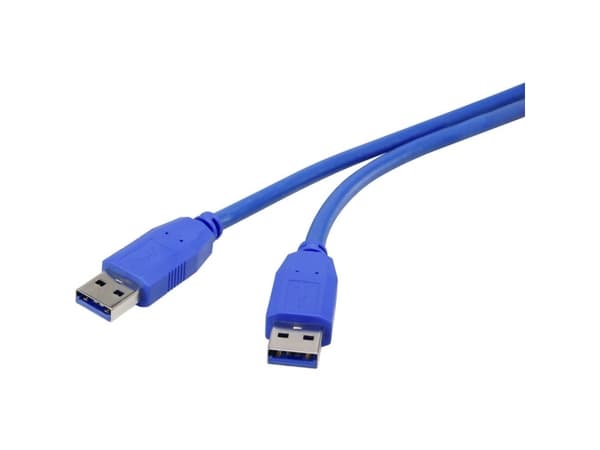 Renkforce RF-4369443, 0,5 m, USB A, USB A, USB 3.2 Gen 1 (3.1 Gen 1), 5 Gbit/s, Blå