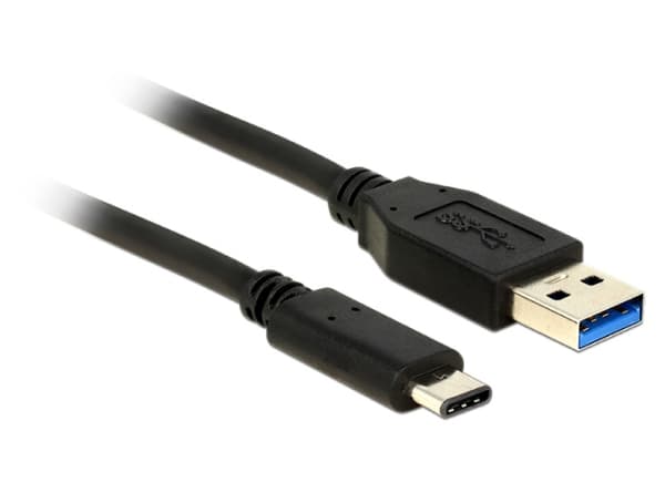 Delock - USB-kabel - 24 pin USB-C (hann) til USB-type A (hann) - USB 3.1 Gen 2 - 50 cm - reversibel C-kontakt - svart