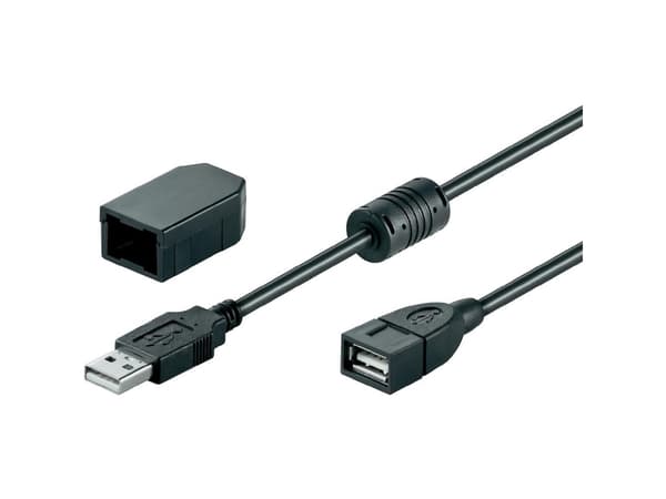 Goobay 93284, 2 m, USB A, USB A, USB 2.0, Hankjønn/hunkjønn, Sort
