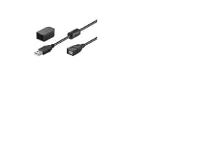 Goobay 93284, 2 m, USB A, USB A, USB 2.0, Hankjønn/hunkjønn, Sort