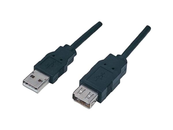 Manhattan 338653 USB-kablar 1,8 m USB 2.0 USB A Svart