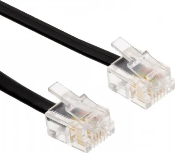 Helos 014067, 6 m, 6P4C, 6P4C, Svart, Translucent, Hankoppling, Hankoppling