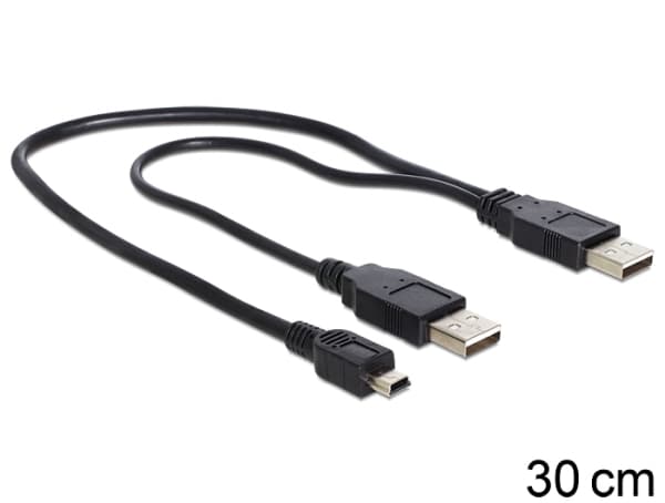 DeLOCK - USB-kabel - USB (han) til USB, mini-USB typ A (han) - 30 cm
