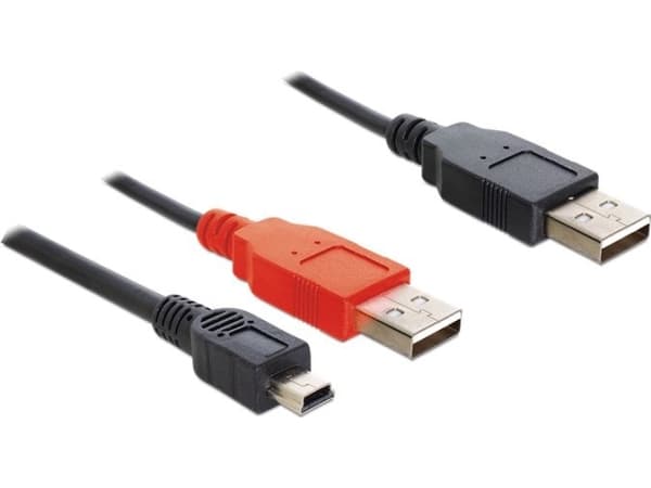 DeLOCK - USB-kabel - USB (han) til USB, mini-USB typ A (han) - 30 cm