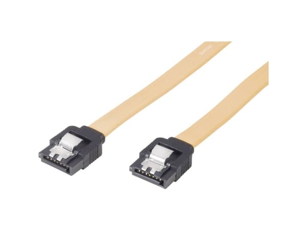Renkforce Kabel för hårddiskanslutning [1x SATA-anslutning 7-stift - 1x SATA-anslutning 7-stift] 30,00 cm Gul