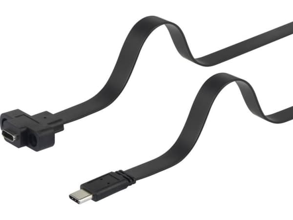 Renkforce RF-3415030, 0,25 m, USB C, USB C, USB 3.2 Gen 1 (3.1 Gen 1), 10 Gbit/s, Svart