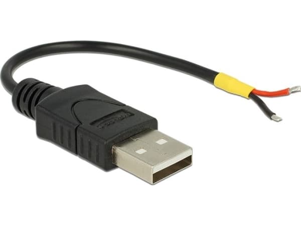 DeLOCK 85250, 0,1 m, USB A, USB 2.0, Uros/uros, Musta