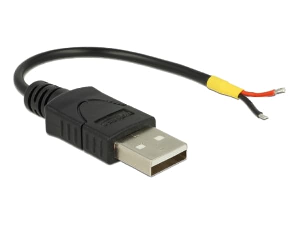 DeLOCK 85250, 0,1 m, USB A, USB 2.0, Uros/uros, Musta