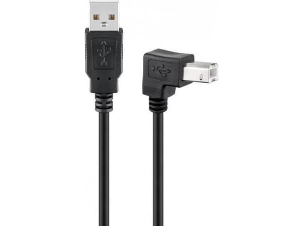 Goobay 93017, 1 m, USB A, USB B, USB 2.0, 0,48 Gbit/sek., Sort